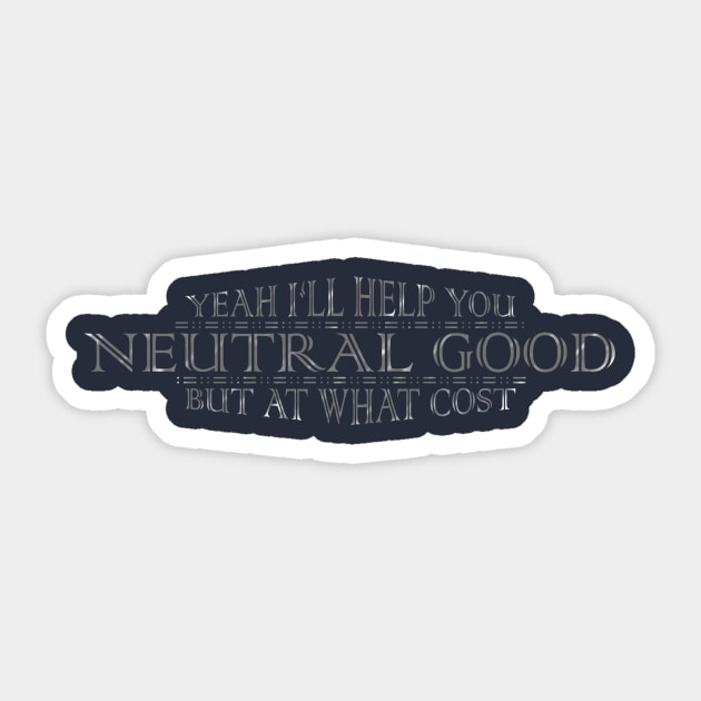 Neutral Good Sticker by DamageTwig
